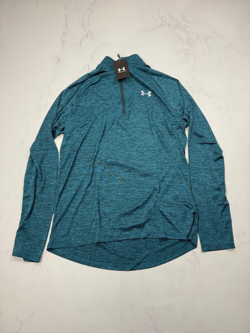 Under Armour Heatgear Pullover T-Shirt Turquoise Current Street Style - Mens M